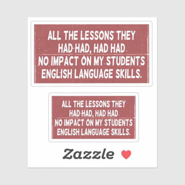 Sticker Toutes les leçons qu'ils ont tirées n'ont eu aucun (Feuille)