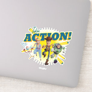 Sticker Toy Story 4   "Agissez !" Art de groupe