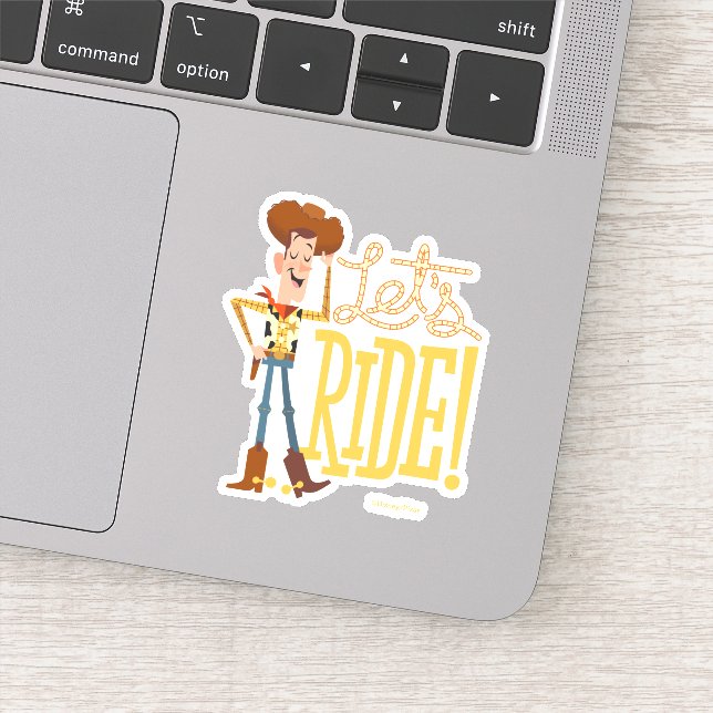 Sticker Toy Story 4 | Illustration en bois "Ride" (Détail)