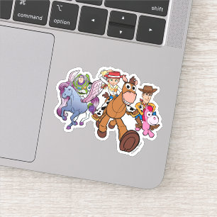 Sticker Toy Story 5   Woody, Jessie et Buzz partent en bal