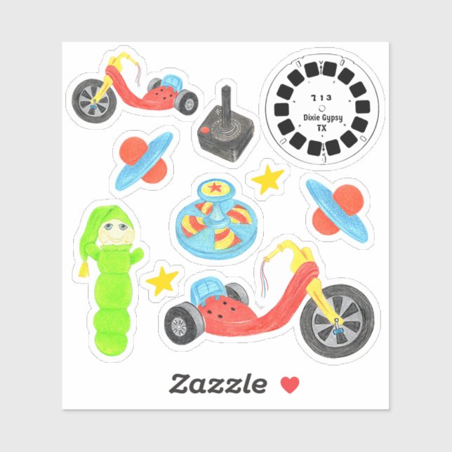 Sticker Toys of the 80's (Feuille)