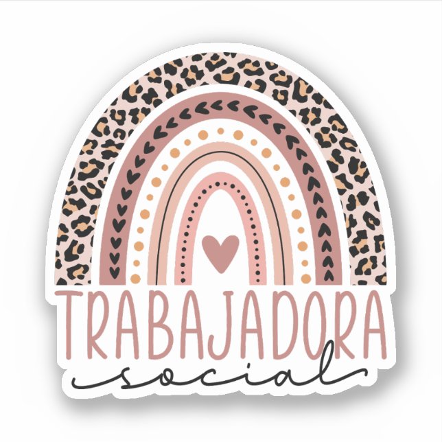Sticker Trabajadora Social, Travailleur social latin (Devant)