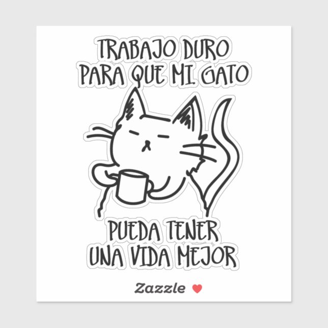 Sticker Trabajo duro (Feuille)