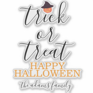 Sticker Trace ou traitement Script moderne Halloween