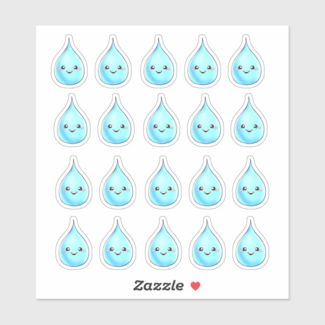 Sticker Tracker d'eau quotidien (Feuille)