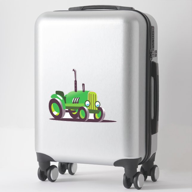 Sticker Tracteur vert mou (Sur valise)