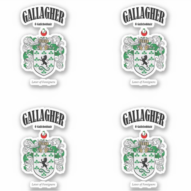 Sticker Traductions et signification irlandaises de Gallag (Devant)
