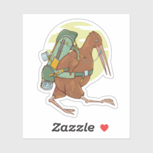Sticker Tramping de Kiwi