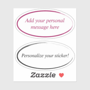Sticker Tranche de pinceau rose et noir