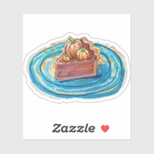 Sticker Tranche de tarte à la citrouille