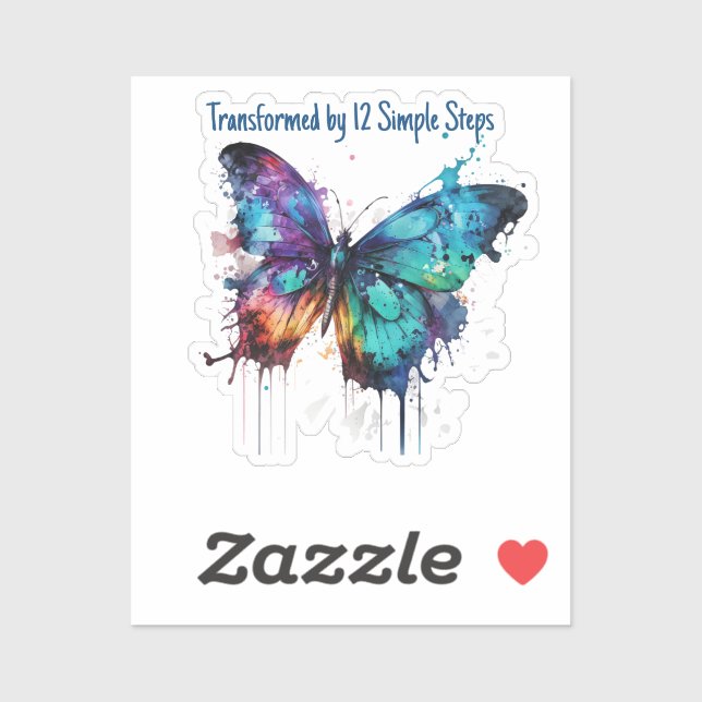 Sticker Transformé par 12 étapes simples (Feuille)