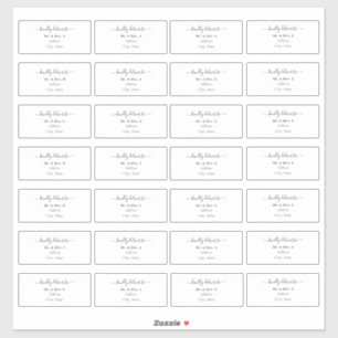 Sticker Transparent Calligraphy do-it-yourself Adresse de 