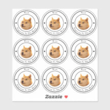 Sticker transparent Dodgecoin Circle Business Logo