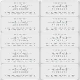 Sticker Transparent Future M. Mme Return Address Labels