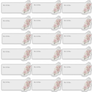 Sticker Transparent Guest Adresse H2 Dusty Roses