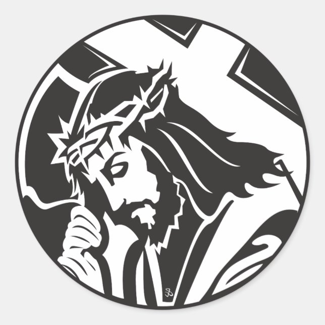 Sticker transportant Jésus (Devant)
