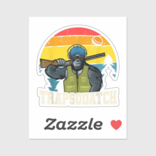 Sticker Trapsquatch Bigfoot Drôle Piège en Argile Tireur H