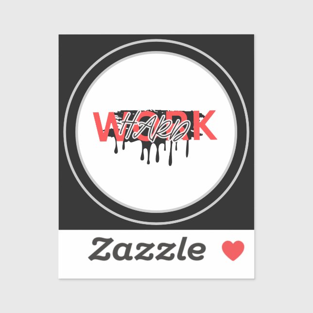 Sticker Travailler avec une forte motivation (Feuille)