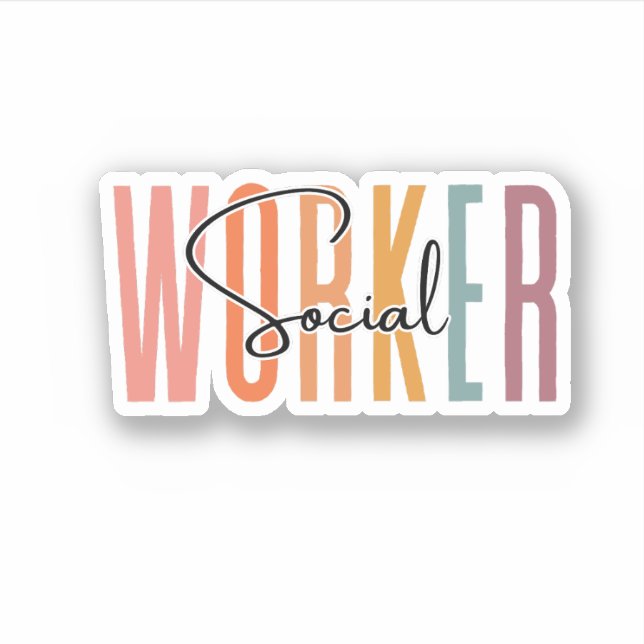 Sticker Travailleur social (Devant)