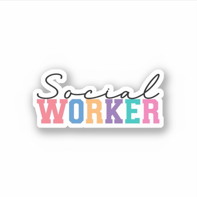 Sticker Travailleur social (Devant)