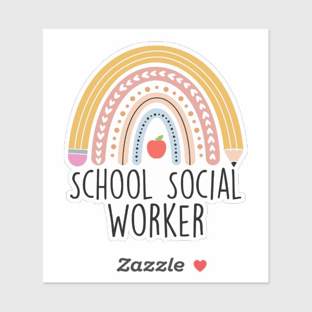 Sticker Travailleur social scolaire | Travailleur social M (Feuille)