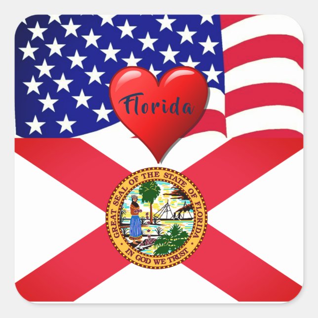 Sticker Travel Florida Love (Devant)