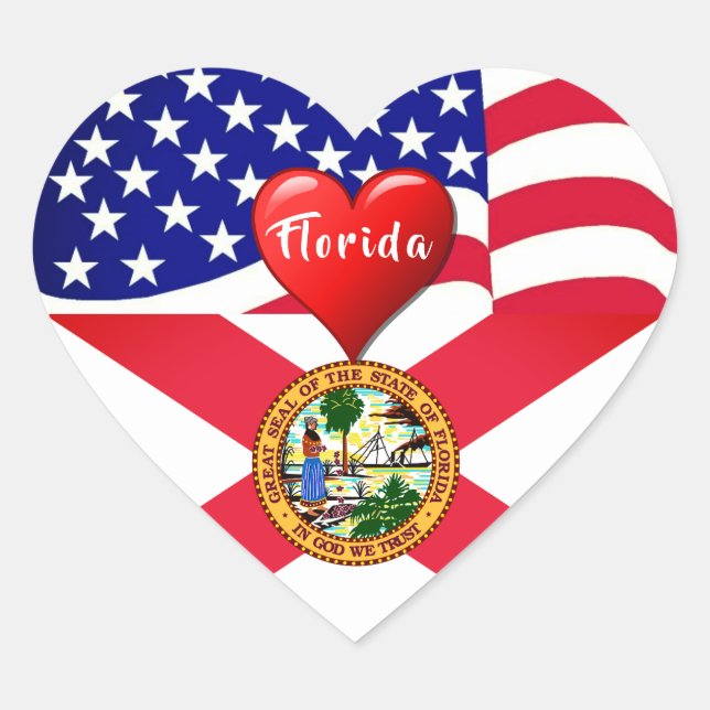 Sticker Travel Florida Love (Devant)