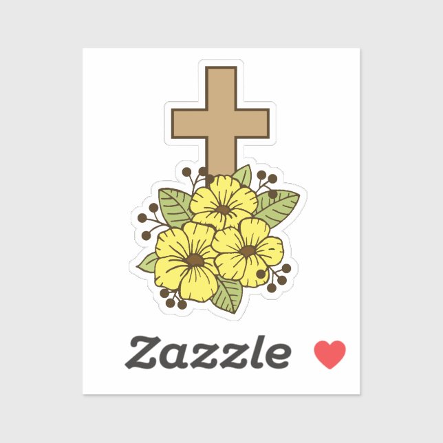Sticker Traverser De Fleurs Jaunes (Feuille)