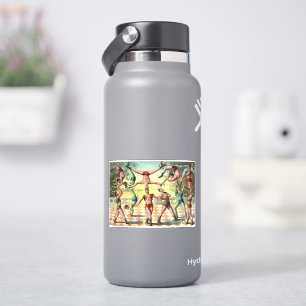 Sticker Treize hommes faisant des acrobaties