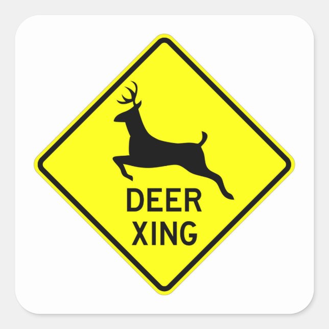 Sticker très amusant Classic Deer Crossing (Devant)