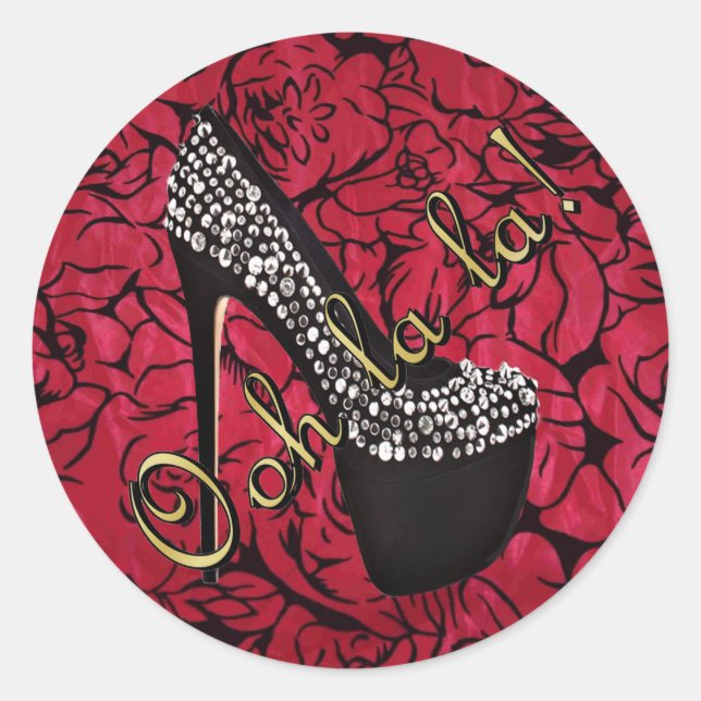 Sticker Tres Chic Rouge Fleurs (Devant)