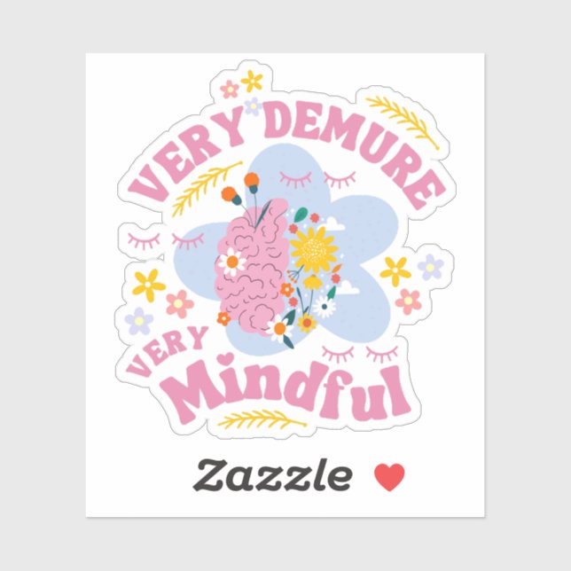 Sticker TRÈS DÉMOCRATIQUE BIEN-ÊTRE Floral TRÈS MINEUX (Feuille)