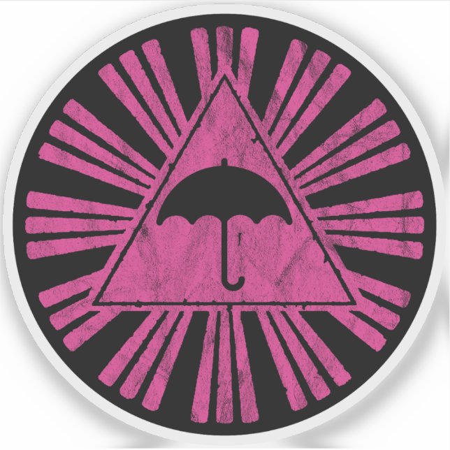 Sticker Triangle magique Pluviophile (rose) (Devant)