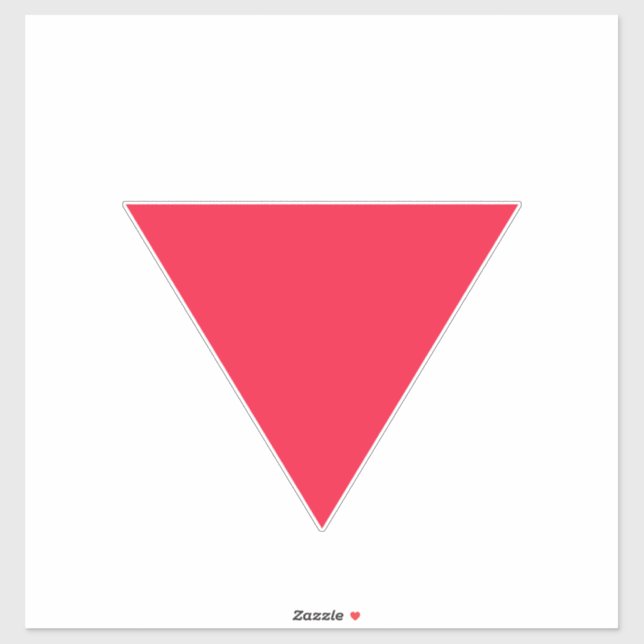Sticker triangle rouge inversé (Feuille)