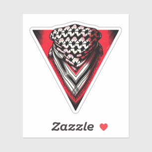 Sticker Triangle rouge inversé keffiyeh