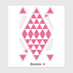 Sticker Triangles géométriques roses