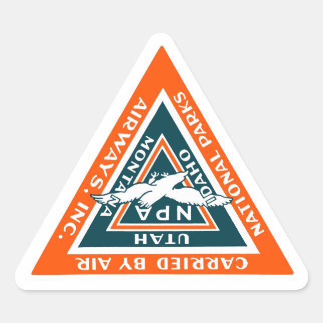 Sticker Triangulaire 1925 National Parks Airways (Devant)