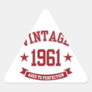 Sticker Triangulaire 1961 Âge Vintage À La Perfection