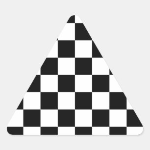 Sticker Triangulaire à damiers Drapeau Conception Conception Chess Chec