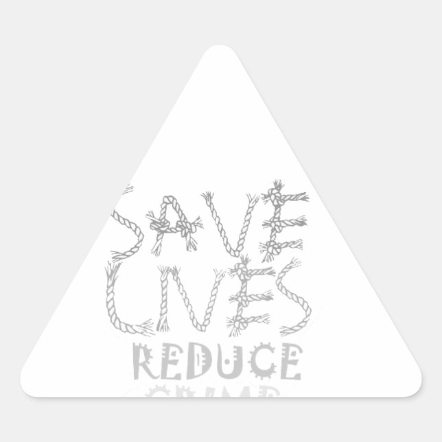 Sticker Triangulaire Accroître le changement avec : Sauvez des vies Réd (Devant)