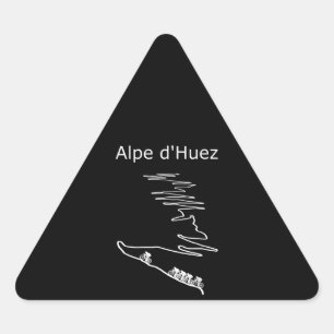 Sticker Triangulaire Alpe Huez En France Chefs De Conception Cycliste