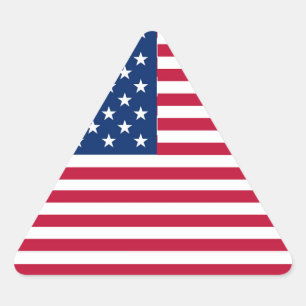 Sticker Triangulaire American USA Flag Pride Design-76353