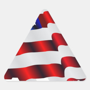 Sticker Triangulaire Amérique cool, États-Unis/États-Unis, drapeau SAD,
