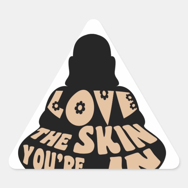 Sticker Triangulaire Amour Bouddha (Devant)