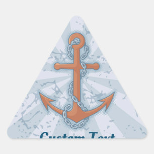 Sticker Triangulaire Ancre avec chaîne