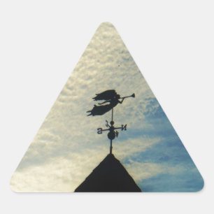 STICKER TRIANGULAIRE ANGEL BLOWING HORN