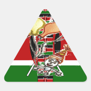Sticker Triangulaire anniversaire du Kenya