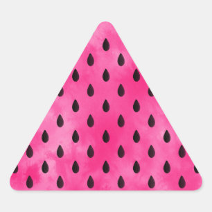 Sticker Triangulaire Aquarelle Graines de pastèque