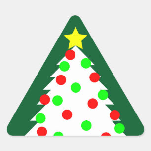 Sticker Triangulaire Arbre de Noël coupé en papier