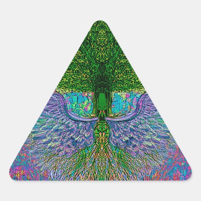 Sticker Triangulaire Arbre de vie angélique (Devant)